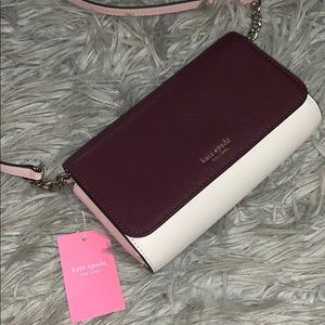 Tri-color Kate Spade cross body bag.